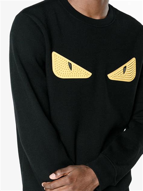 fendi yellow eyes jumper